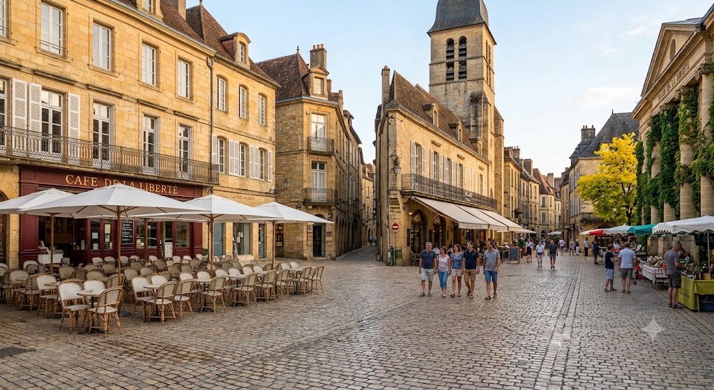 Carte de Sarlat-la-Canéda pour se repérer dans la cité médiévale du Périgord Noir